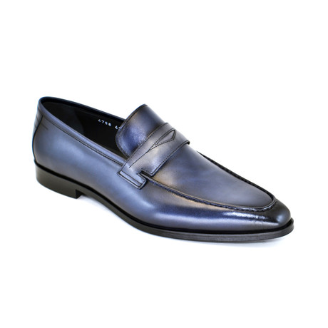 Penny Loafer Dress Shoe // Navy + Gray (US: 10)