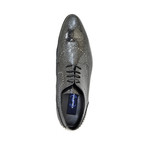 Shiny Formal Shoe + Studs // Gray + Black (US: 9)