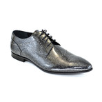 Shiny Formal Shoe + Studs // Gray + Black (US: 7.5)