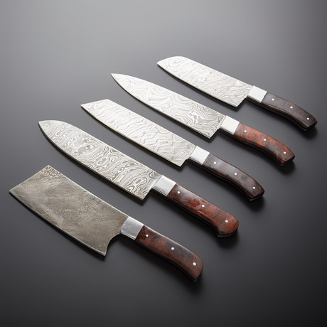 Damascus Kitchen Knives // Set of 5 // KH-84