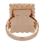 Crivelli 18k Rose Gold Diamond + Emerald Ring // 22781039 // Size 6.75