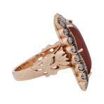 Crivelli 18k Rose Gold Diamond + Ruby Ring // 54912972 // Size 6.75