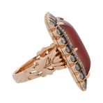 Crivelli 18k Rose Gold Diamond + Ruby Ring // 99940335 // Size 6.75