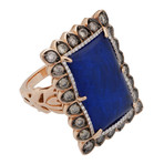 Crivelli 18k Rose Gold Diamond + Sapphire Ring // 58497721 // Size 7