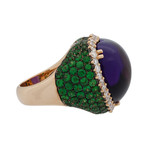 Crivelli 18k Rose Gold Diamond + Amethyst Ring // 54207855 // Size 7
