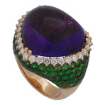 Crivelli 18k Rose Gold Diamond + Amethyst Ring // 54207855 // Size 7
