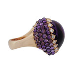 Crivelli 18k Rose Gold Diamond + Amethyst Ring // 81441444 // Size 7