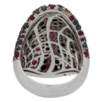 Crivelli 18k White Gold Diamond + Ruby Ring // 55382335 // Size 6.75