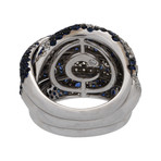 Crivelli 18k White Gold Diamond + Sapphire Ring // 95180523 // Size 6.5