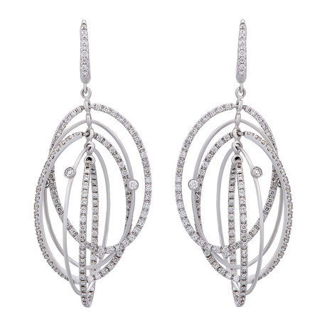 Crivelli 18k White Gold Diamond Earrings // 295-3013a