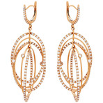 Crivelli 18k Rose Gold Diamond Earrings // 295-3013b