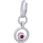 Crivelli 18k White Gold Diamond + Ruby Earrings // 117-OR721