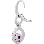 Crivelli 18k White Gold Diamond + Ruby Earrings // 117-OR721