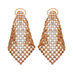 Crivelli 18k Yellow Gold Diamond + Brown Diamond Earrings // 394-FB-1193