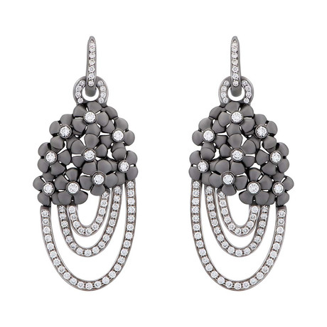 Crivelli 18k White Gold Diamond Earrings // 372-1965