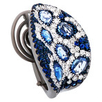 Crivelli 18k White Gold Diamond + Sapphire Earrings // 174-BO1128