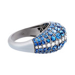 Crivelli 18k White Gold Diamond + Sapphire Ring // 035-VR22024 // Size 6.75