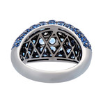 Crivelli 18k White Gold Diamond + Sapphire Ring // 035-VR22024 // Size 6.75