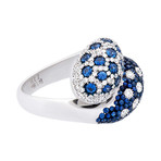 Crivelli 18k White Gold Diamond + Sapphire Ring // 174-AM1030 // Size 7