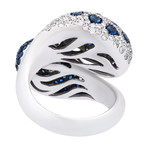 Crivelli 18k White Gold Diamond + Sapphire Ring // 174-AM1030 // Size 7