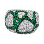 Crivelli 18k White Gold Diamond + Sapphire Ring // 259-AN449 // Size 7.5
