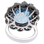 Crivelli 18k White Gold Diamond + Topaz Ring // 307-VR22883a // Size 6.75