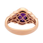 Crivelli 18k Rose Gold Diamond + Amethyst Ring // 307-VR21654 // Size 6.5