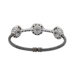 Crivelli 18k White Gold Diamond + Moonstone Bracelet // 117-B205a // 6"