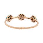 Crivelli 18k Rose Gold Diamond + Turquoise Bracelet // 117-B205b // 6"