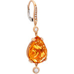 Crivelli 18k Rose Gold Diamond + Citrine Earrings // 002-419C