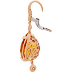 Crivelli 18k Rose Gold Diamond + Citrine Earrings // 002-419C