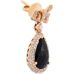 Crivelli 18k Yellow Gold Diamond + Onyx Earrings // 307-TE7352