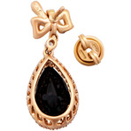 Crivelli 18k Yellow Gold Diamond + Onyx Earrings // 307-TE7352