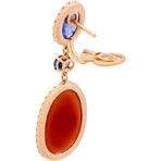 Crivelli 18k Rose Gold Diamond + Tanzanite Earrings // 372-2232