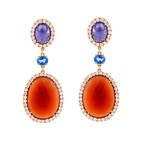 Crivelli 18k Rose Gold Diamond + Tanzanite Earrings // 372-2232