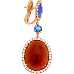 Crivelli 18k Rose Gold Diamond + Tanzanite Earrings // 372-2232