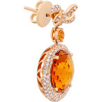 Crivelli 18k Rose Gold Diamond + Citrine Earrings // 307-TE7364