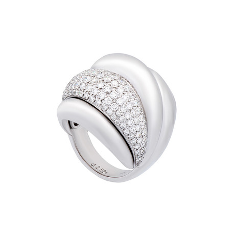 Crivelli 18k White Gold Diamond Ring // 000-2914NS // Size 7