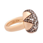 Crivelli 18k Rose Gold Diamond + Brown Diamond Ring // 014-745 // Size 6.25