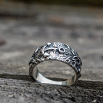 Anchor + Chains Ring // Silver (13)
