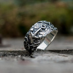 Anchor + Chains Ring // Silver (7)