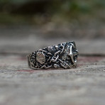 Anchor + Chains Ring // Silver (6)