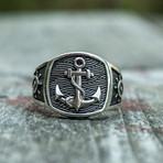 Anchor Signet Ring // Silver (6)