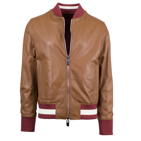 Bally // Leather Reversible Bomber Jacket // Brown (Euro: 46)