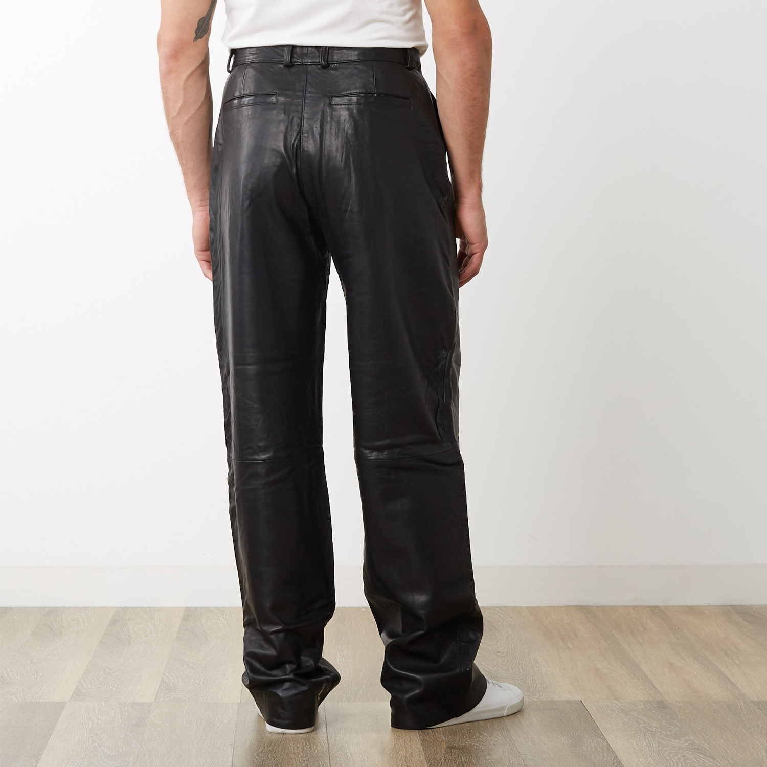 Pleated Leather Pants // Black (30WX32L) - Tanners Avenue - Touch of Modern