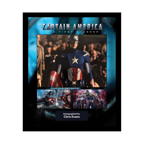 Framed + Signed Collage // Captain America // The First Avenger