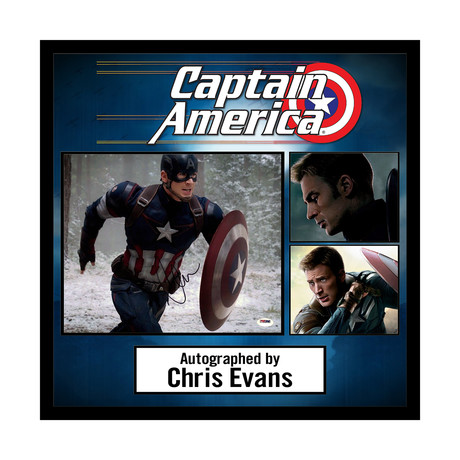Framed + Signed Collage // Captain America