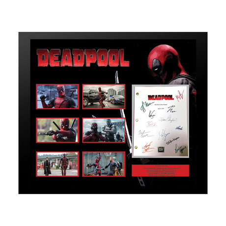 Signed + Framed Screenplay Collage // Deadpool