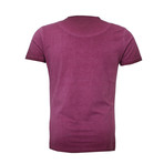 Oil Wash T-Shirt // Bordeaux (XL)