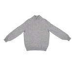 Cefalu Cable Knit Full Zip // Gray (Euro: 48)